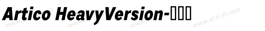 Artico HeavyVersion字体转换